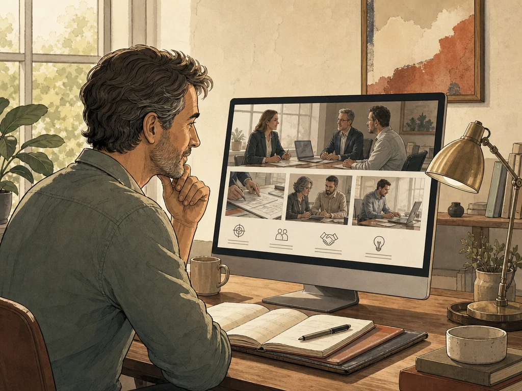 A prospective client reviewing a professional firm's expertise and consultation process online