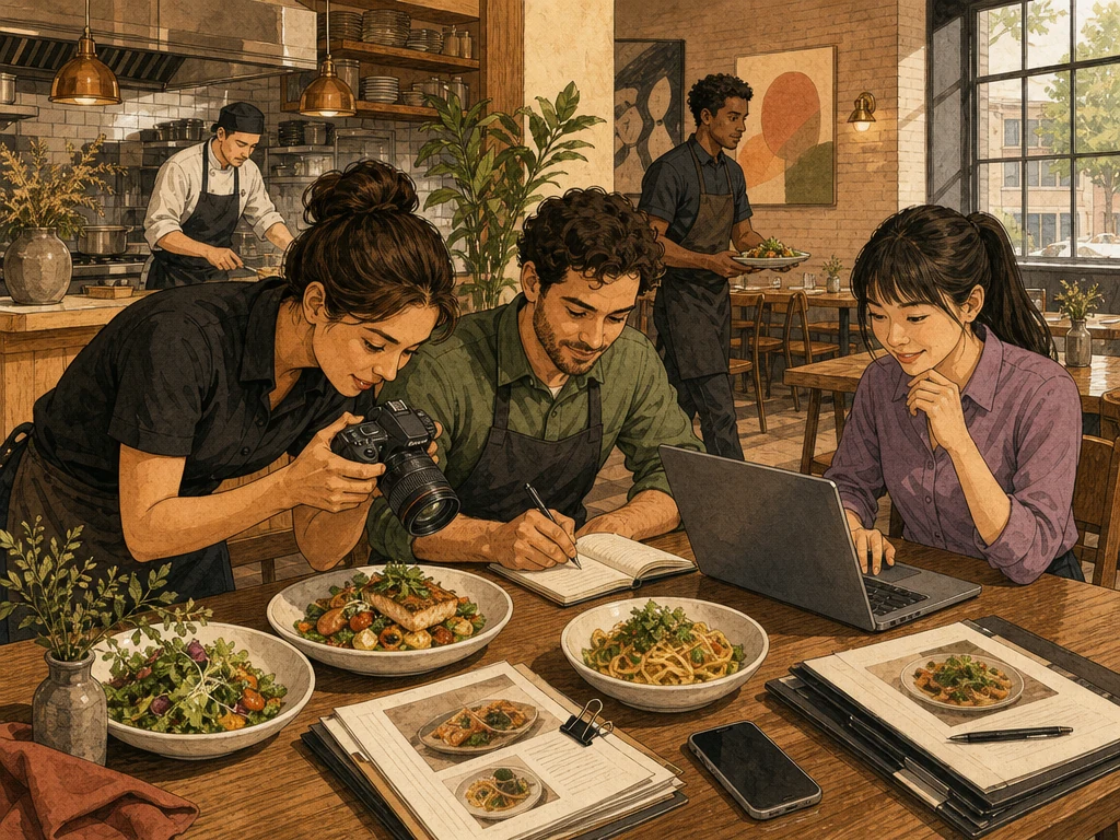 A restaurant team photographing real dishes and updating current menu information