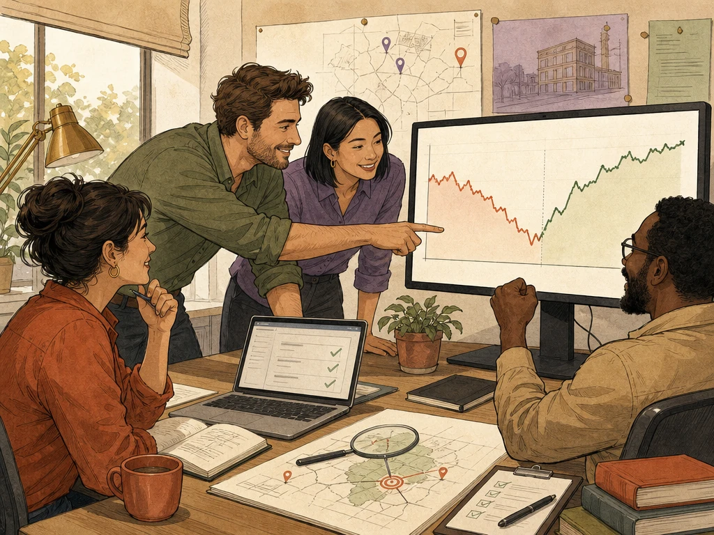 A recovery team implementing a targeted fix and watching search performance stabilize